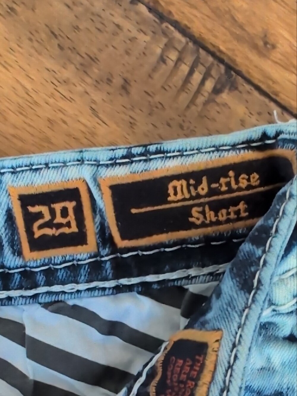 Rock Revival Light Blue Distressed Denim Cutoff Shorts - Picture 3 of 8